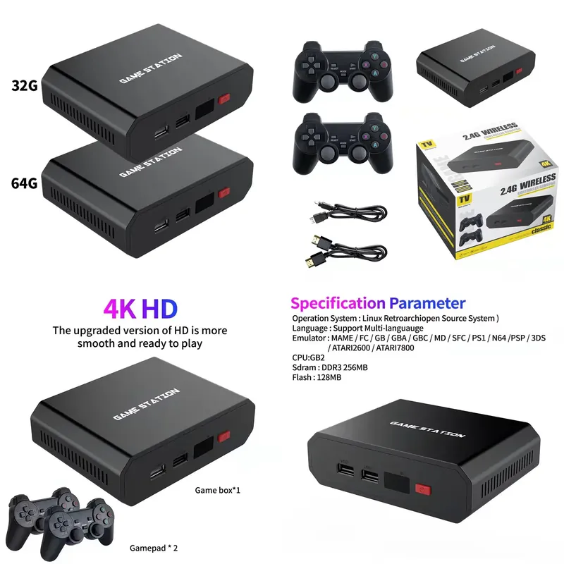 Gaming Console With Games - Игровая приставка M8plus HD с двумя