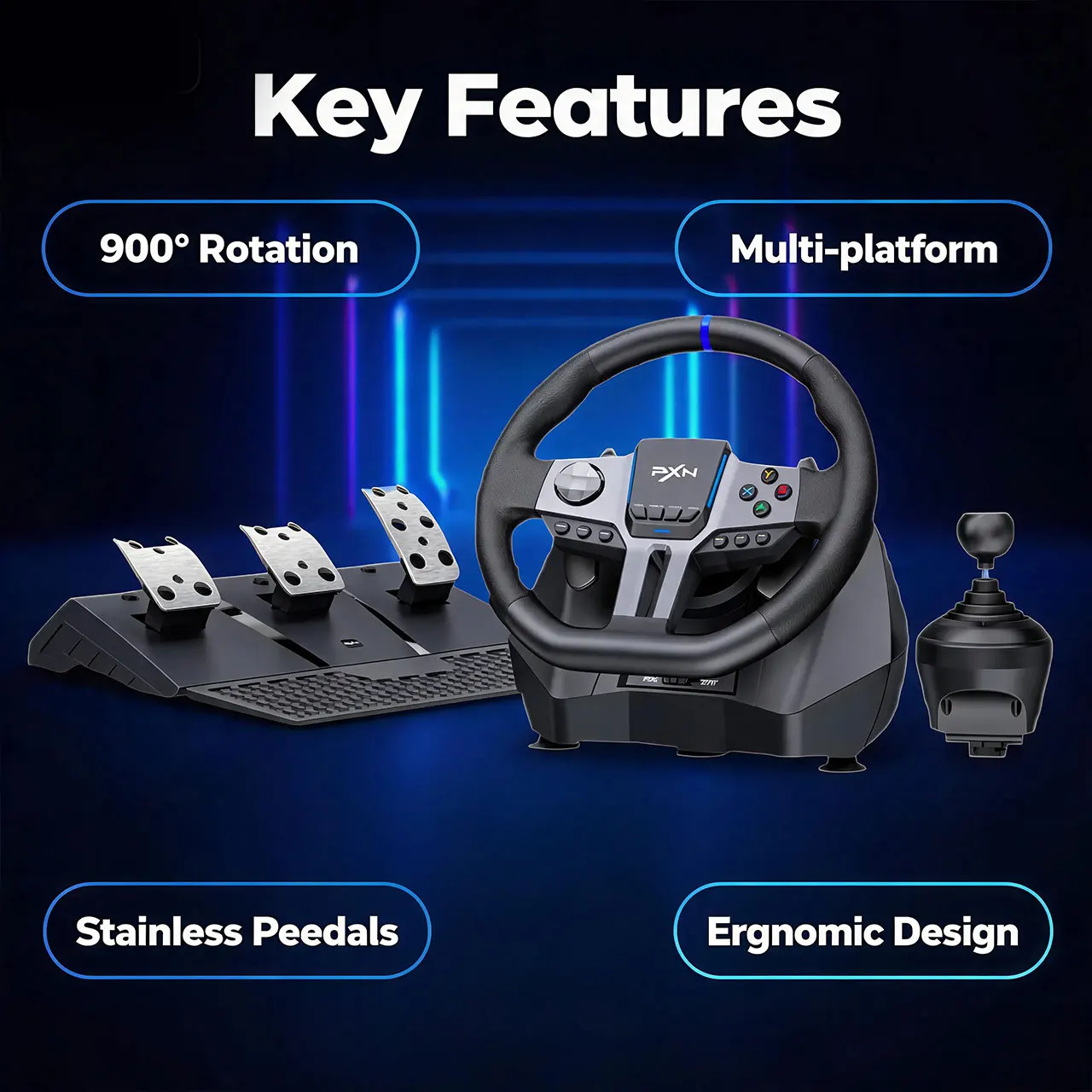 Игровой руль V9 Gen2 для ПК, P – обзор и цена Steering Wheel Gaming